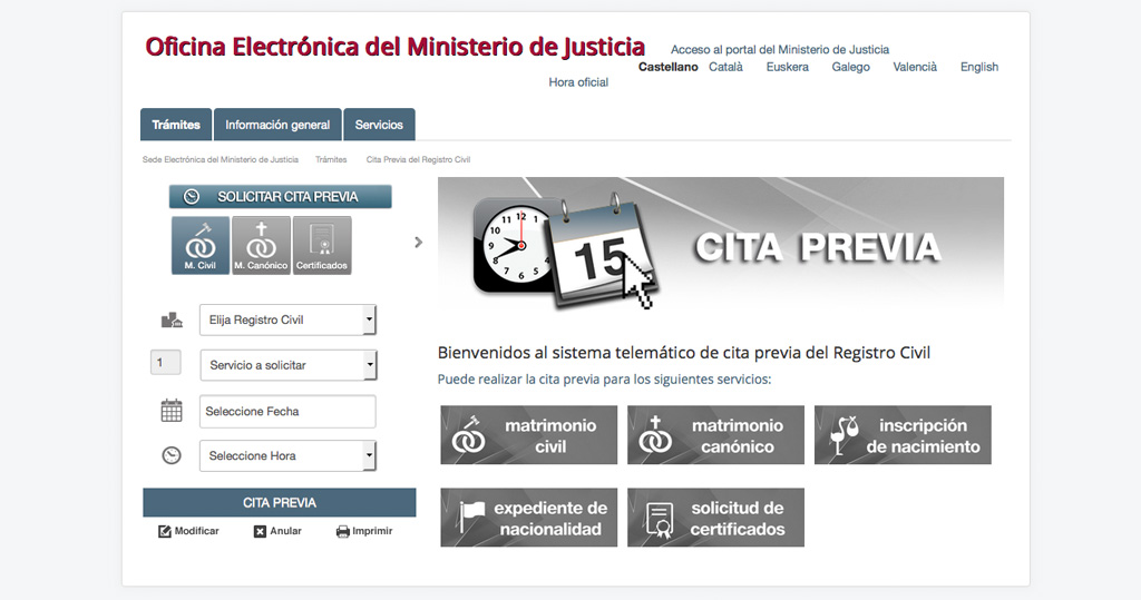 Oficina Electrónica del Ministerio de Justicia